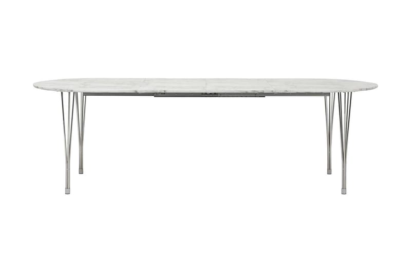 Bord Sterling Förlängningsbart 160 cm Ovalt - Marmor|Krom - Möbler - Fåtölj & stolar - Matstol & köksstol
