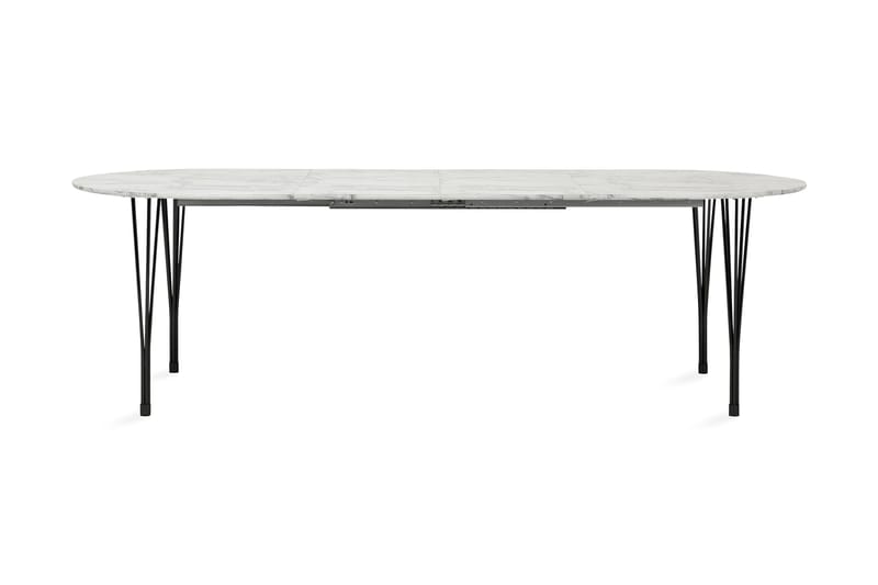 Bord Sterling Förlängningsbart 160 cm Ovalt - Marmor|Svart - Möbler - Bord & matgrupp - Matbord & köksbord