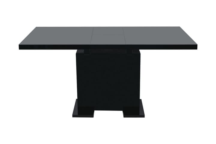 Förlängningsbart matbord högglans svart - Svart - Möbler - Bord & matgrupp - Matbord & köksbord