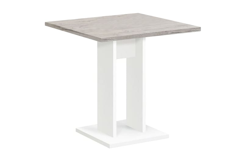 FMD Matbord 70 cm ljus ek och vit - Vit - Möbler - Bord & matgrupp - Matbord & köksbord