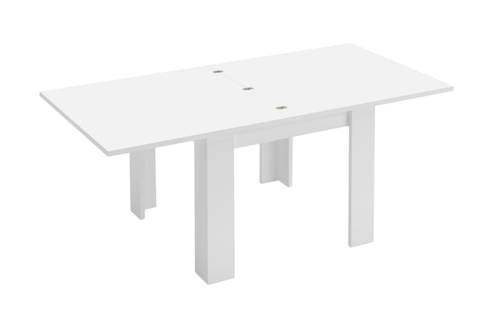 Klaffbord Ajesa Förlängningsbart 90 cm - Vit Högglans/Betonggrå - Möbler - Bord & matgrupp - Matbord & köksbord
