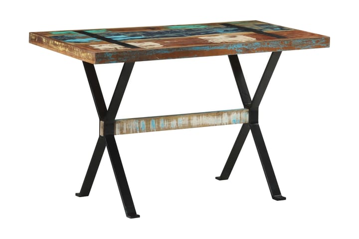 Matbord 120x60x76 cm massivt återvunnet trä - Flerfärgad - Möbler - Bord & matgrupp - Matbord & köksbord