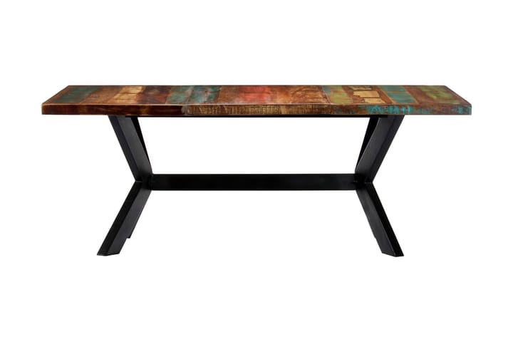 Matbord 200x100x75 cm massivt återvunnet trä - Flerfärgad - Möbler - Bord & matgrupp - Matbord & köksbord