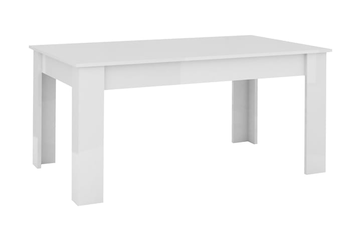Matbord Ajesa Förlängningsbart 160 cm - Vit Högglans/Betonggrå - Möbler - Bord & matgrupp - Matbord & köksbord