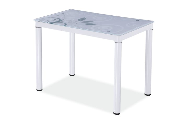 Matbord Alatao 80 cm - Glas/Vit - Möbler - Bord & matgrupp - Matbord & köksbord
