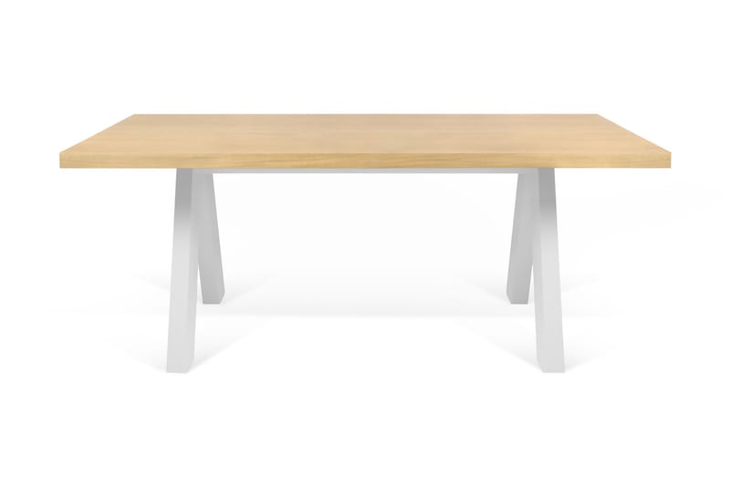 Matbord Apex 200 cm - Vit|Trä|Natur - Möbler - Bord & matgrupp - Matbord & köksbord