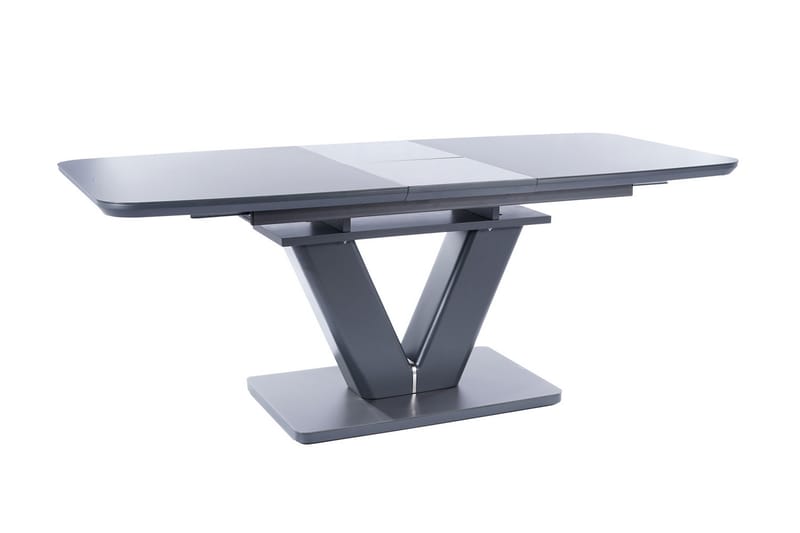 Matbord Aumes Förlängningsbart 160 cm - Glas/Matt Grå/Grå - Möbler - Bord & matgrupp - Matbord & köksbord