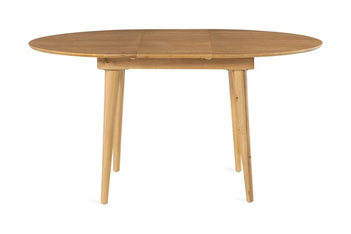 Matbord Barke Förlängningsbart 110 cm Runt Massiv Ek - Brun - Möbler - Bord - Matbord & köksbord