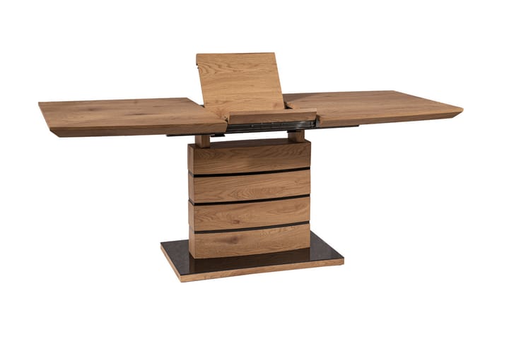 Matbord Blacos Förlängningsbart 160 cm - Glas/Natur/Svart - Möbler - Bord & matgrupp - Matbord & köksbord