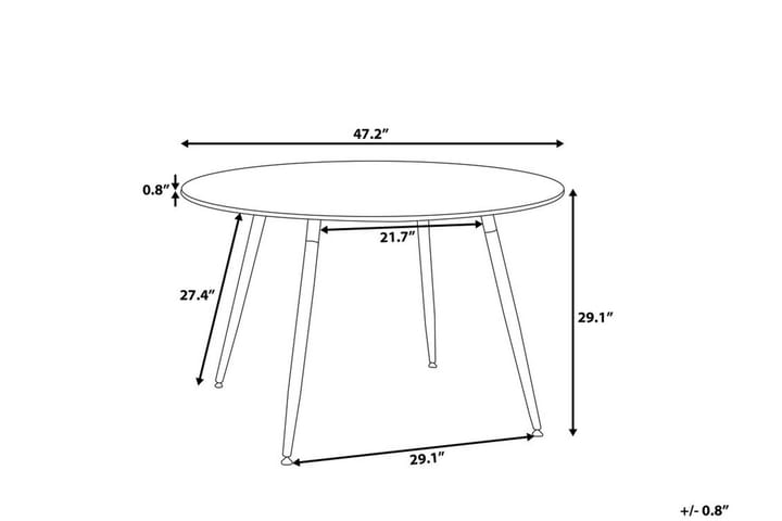 Matbord Bovio 120 cm - Svart - Möbler - Bord & matgrupp - Matbord & köksbord