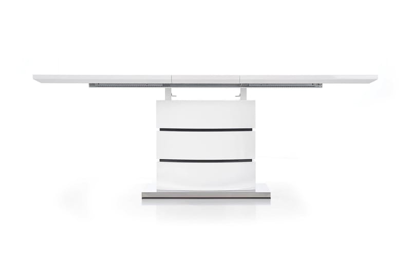 Matbord Brosius Förlängningsbart 160 cm - Vit|Svart - Möbler - Bord & matgrupp - Matbord & köksbord