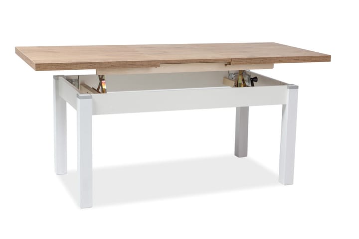 Matbord Dinek Förlängningsbart 124 cm - Trä/Natur/Vit - Möbler - Bord & matgrupp - Matbord & köksbord