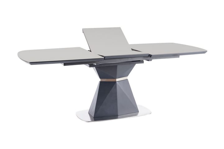 Matbord Duette Förlängningsbart 160 cm - Glas/Grå/Mörkgrå - Möbler - Bord & matgrupp - Matbord & köksbord