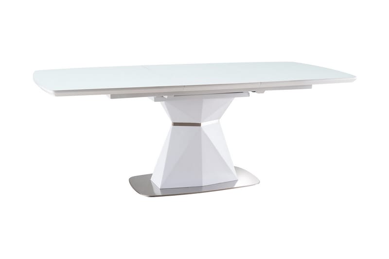 Matbord Duette Förlängningsbart 160 cm - Glas/Vit Matt Lack - Möbler - Bord & matgrupp - Matbord & köksbord
