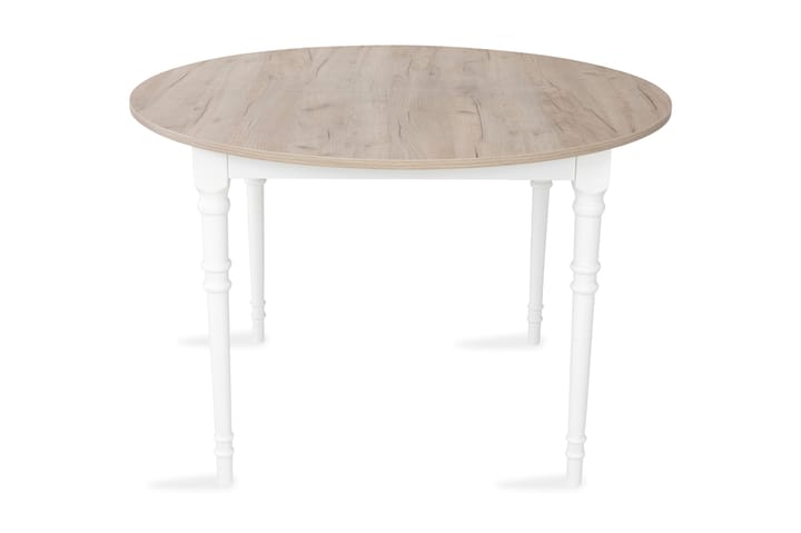 Matbord Erin Förlängningsbart 115 cm Runt - Grå|Vit - Möbler - Bord - Matbord & köksbord