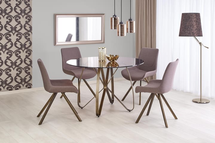 Matbord Gastia 120 cm - Brun|Guld - Möbler - Fåtölj & stolar - Matstol & köksstol