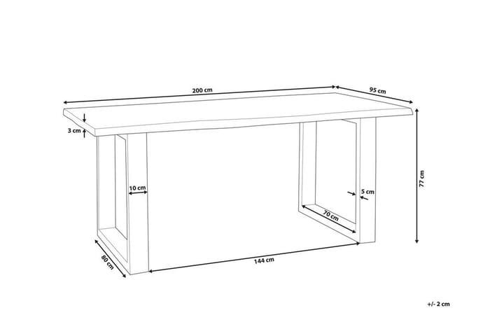 Matbord Heby 200 cm - Brun - Möbler - Bord & matgrupp - Matbord & köksbord