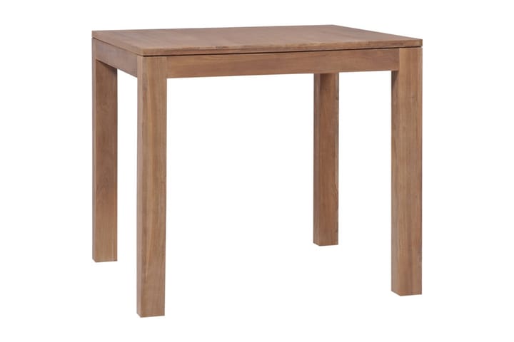 Matbord i massiv teak med naturlig finish 82x80x76 cm - Brun - Möbler - Bord & matgrupp - Matbord & köksbord