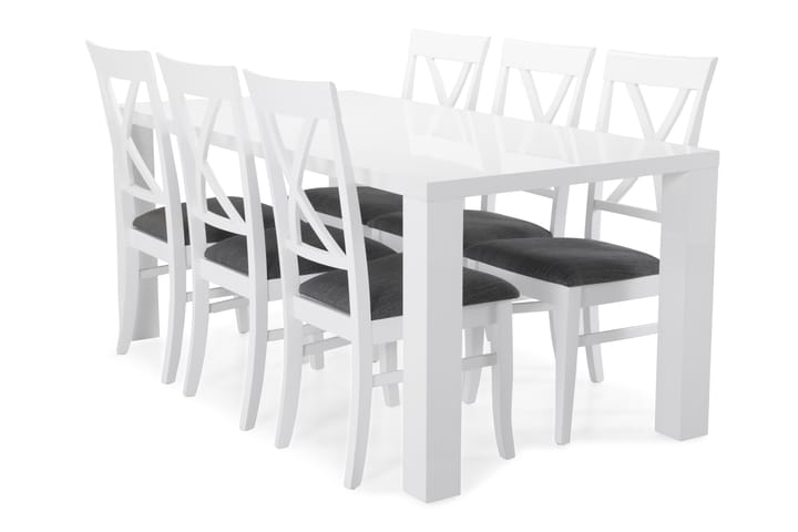Matbord Jack 180 cm - Vit|Svart - Möbler - Bord & matgrupp - Matbord & köksbord