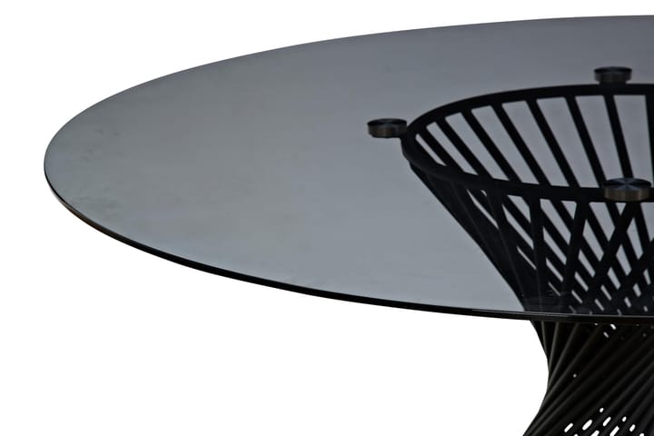 Matbord Jada 140 cm Rund Glas - Grå - Möbler - Bord & matgrupp - Matbord & köksbord