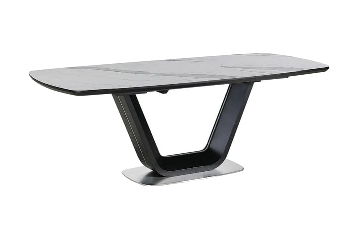 Matbord Komati Förlängningsbart 160 cm - Keramik/Svart/Vit - Möbler - Bord & matgrupp - Matgrupp