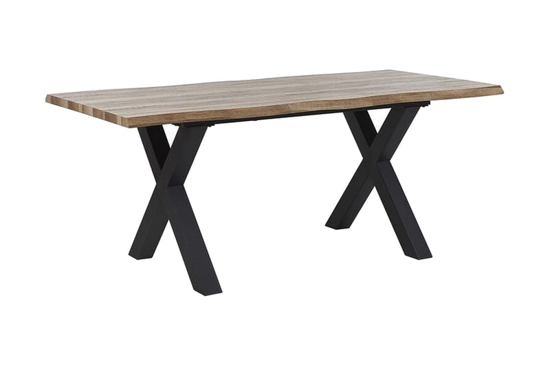 Matbord Lacanto 180 cm Hopfällbart - Ljus Trä/Svart - Möbler - Bord & matgrupp - Klaffbord & hopfällbart bord