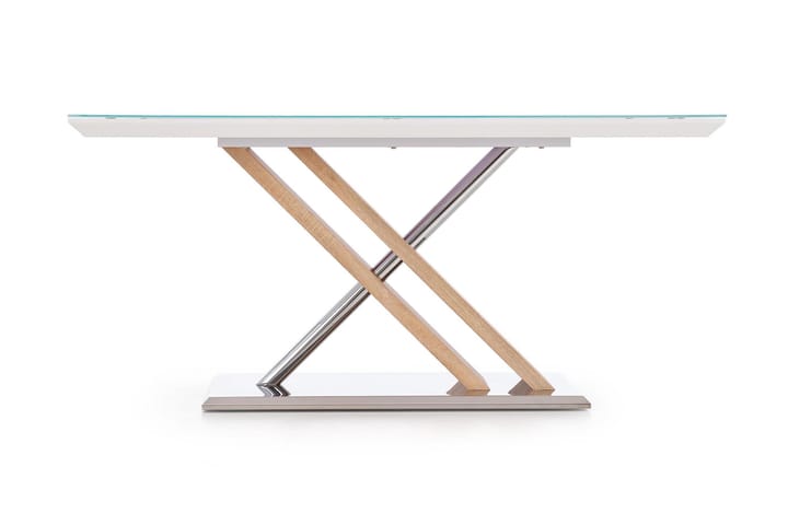 Matbord Lavette 160 cm Glas - Vit|Ek - Möbler - Bord & matgrupp - Matbord & köksbord