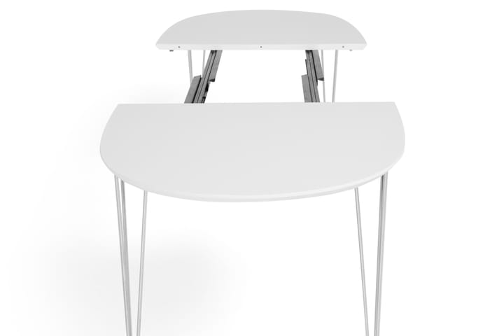 Matbord Lennox 180 cm med 2 Tilläggsskivor Ovalt - Vit - Möbler - Bord & matgrupp - Matbord & köksbord