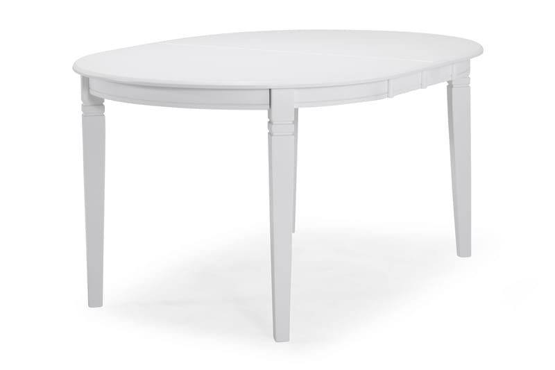 Matbord Lowisa Förlängningsbart 150 cm Ovalt - Vit - Möbler - Bord & matgrupp - Matbord & köksbord