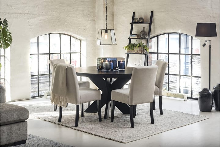 Matbord Malte Förlängningsbart 120 cm Runt - Svart - Möbler - Bord & matgrupp - Matbord & köksbord