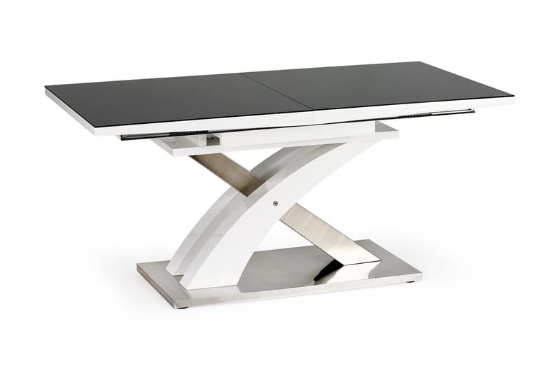 Matbord Marcil Förlängningsbart 160 cm - Svart|Vit - Möbler - Bord & matgrupp - Matbord & köksbord