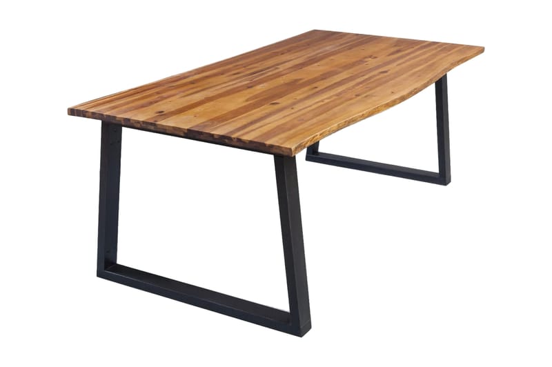 Matbord massivt akaciaträ 200x90 cm - Brun - Möbler - Bord - Matbord & köksbord