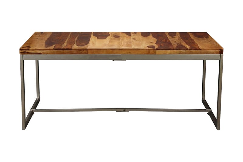 Matbord massivt sheshamträ och stål 180 cm - Brun - Möbler - Bord & matgrupp - Matbord & köksbord