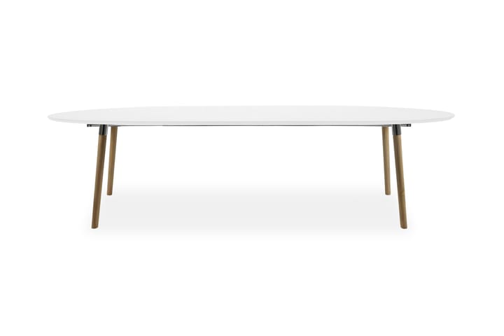 Matbord Monika Förlängningsbart 170 cm Ovalt - Vit|Träben - Möbler - Bord - Matbord & köksbord