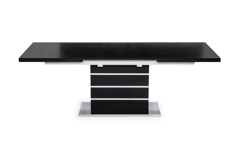 Matbord Mueller Förlängningsbart 180 cm - Svart|Vit - Möbler - Matgrupper - Rektangulär matgrupp