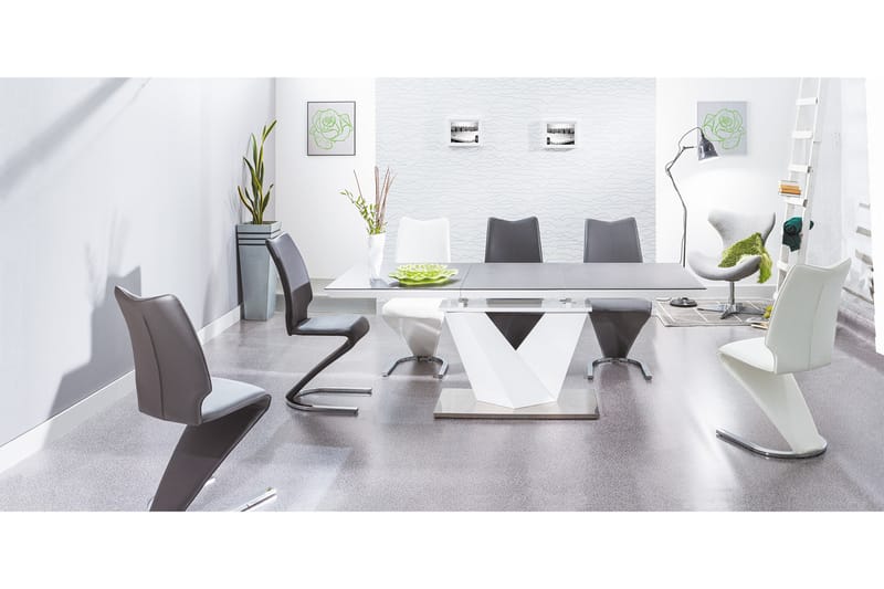 Matbord Munico 140 cm - Glas/Grå - Möbler - Bord & matgrupp - Matbord & köksbord
