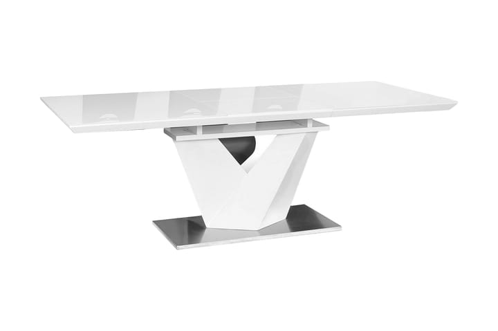 Matbord Munico 160 cm - Glas/Vit - Möbler - Bord & matgrupp - Matbord & köksbord
