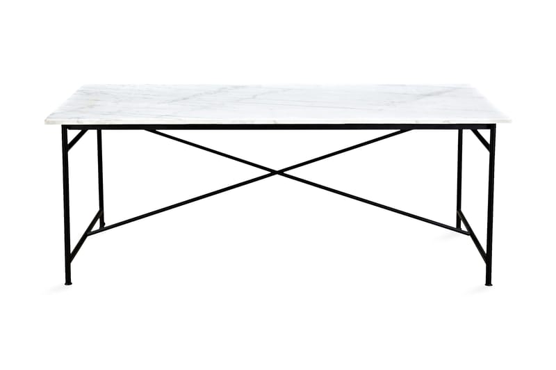 Matbord Narses 200 cm Marmor - Vit|Svart - Möbler - Bord & matgrupp - Avlastningsbord & sidobord - Brickbord & småbord