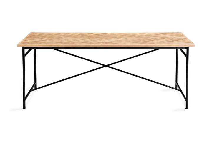 Matbord Narses 200 cm - Vit|Brun - Möbler - Bord & matgrupp - Matbord & köksbord
