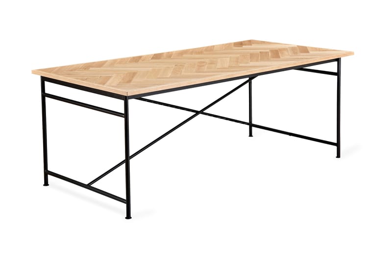 Matbord Narses 200 cm - Vit|Brun - Möbler - Bord & matgrupp - Matbord & köksbord