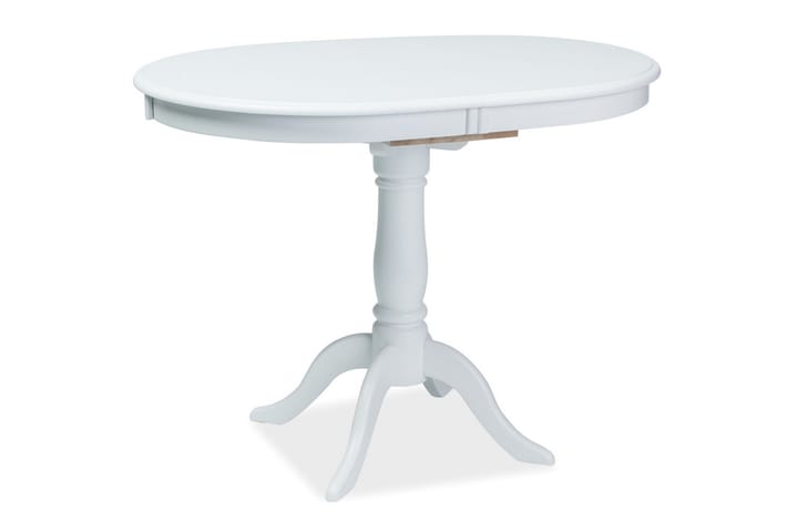 Matbord Navate Förlängningsbart 100 cm Ovalt - Vit - Möbler - Bord & matgrupp - Matbord & köksbord