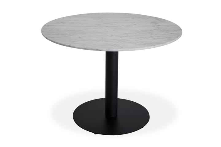Matbord Netanya 106 cm Runt Marmor Vit|Svart - Möbler - Bord & matgrupp - Matbord & köksbord