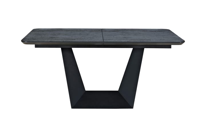 Matbord Ninon Förlängningsbart 160 cm Metall/Glas - Svart - Möbler - Bord & matgrupp - Matbord & köksbord