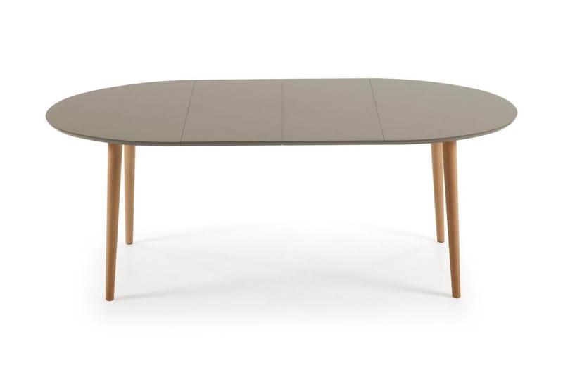 Matbord Oakland Förlängningsbart 120 cm Oval - Massivt Trä/Grå - Möbler - Bord & matgrupp - Matbord & köksbord
