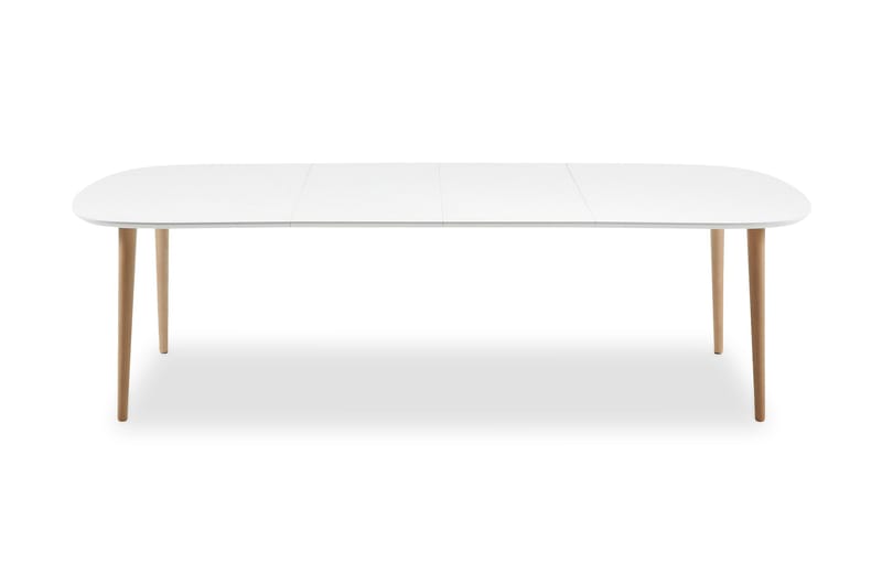 Matbord Oakland Förlängningsbart 160 cm Ovalt - Vit - Möbler - Bord - Matbord & köksbord