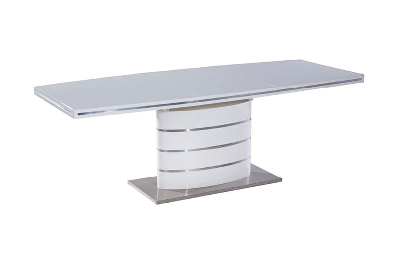 Matbord Onelli Förlängningsbart 160 cm - Vit/Silver - Möbler - Bord & matgrupp - Matbord & köksbord