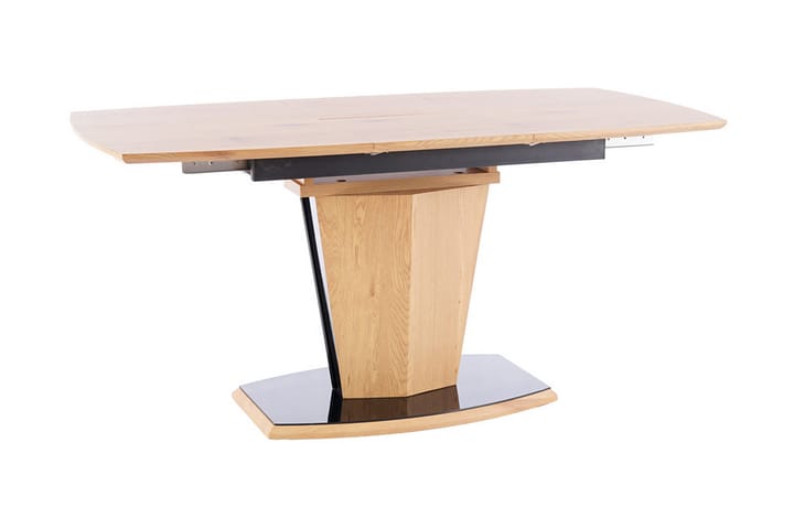 Matbord Pyland Förlängningsbart 120 cm - Glas/Ek/Svart - Möbler - Bord & matgrupp - Matbord & köksbord