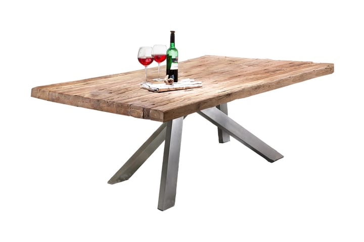 Matbord Raital 180x100 cm - Återvunnen Teak/Silver - Möbler - Bord & matgrupp - Matbord & köksbord