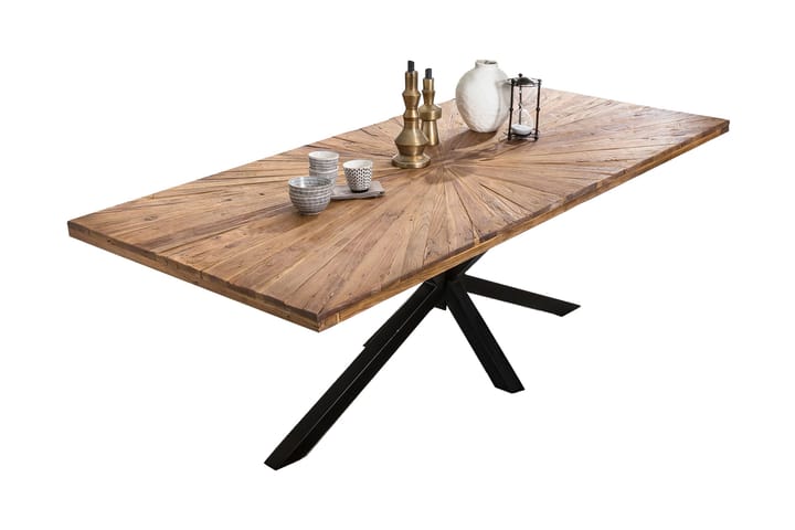 Matbord Raital 180x90 cm - Teak/Svart - Möbler - Bord & matgrupp - Matbord & köksbord