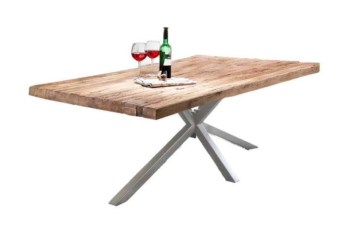 Matbord Raital 200x100 cm - Återvunnen Teak/Silver - Möbler - Bord & matgrupp - Matbord & köksbord